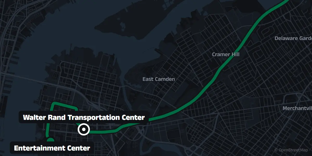 Walter Rand Transportation Center light rail station map
